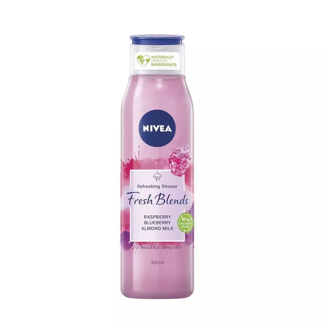 Nivea Fresh Blends Refreshing Shower żel pod prysznic odświeżający Raspberry & Blueberry & Almond Milk 300ml