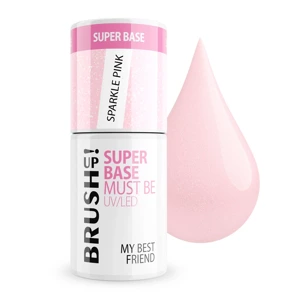 BrushUp! Baza hybrodowa do paznokci Super Base Must Be: My Best Friend Sparkle Pink 5g