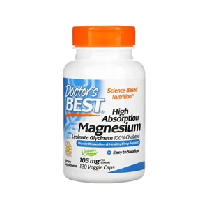 Doctor's Best High Absorption Magnesium 105mg Magnez 120 kapsułek