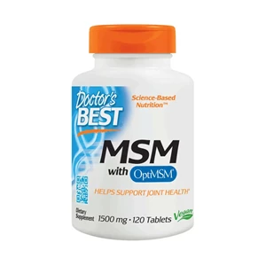 Doctor's Best MSM with OptiMSM Vegan 1500mg - Zdrowe stawy i skóra 120 tabletek
