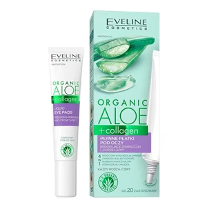 Eveline Cosmetics ORGANIC ALOE + COLLAGEN Płynne płatki pod oczy redukujące zmarszczki i kurze łapki 20 ml