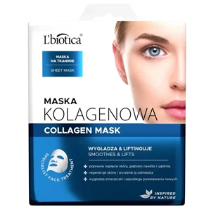 L'biotica Maska kolagenowa na tkaninie - wygładza i liftinguje 23 ml
