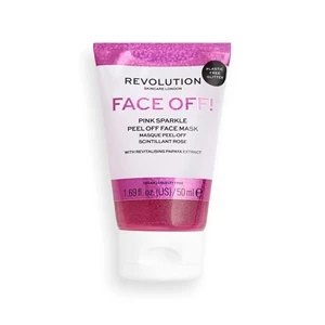 Revolution Skincare Face Off! Pink Sparkle Peel Off Face Mask Brokatowa rewitalizująca maska typu peel off 50ml