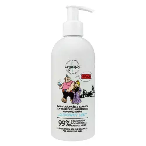4Organic 2w1 Naturalny żel i szampon dla wrażliwej, alergicznej, atopowej skóry Kajko i Kokosz „Cudowny lek” 300ml