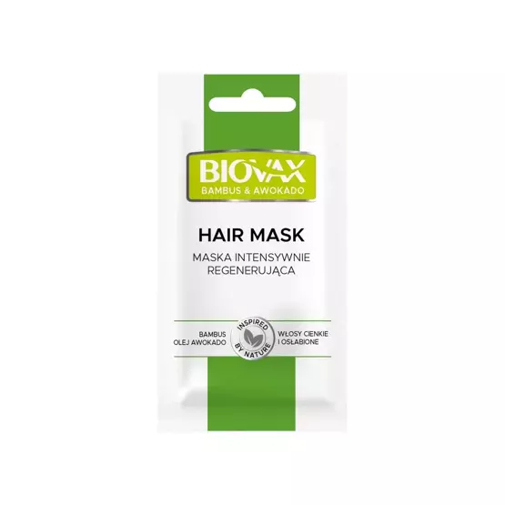Biovax Maska Bambus i olej awokado do włosów cienkich i łamliwych 20 ml