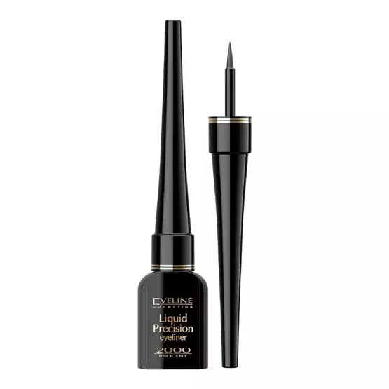 Eveline Cosmetics Eyeliner czarny liquid precision 2000%