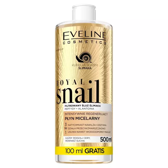 Eveline Cosmetics ROYAL SNAIL  Intensywnie regenerujący płyn micelarny 500 ml