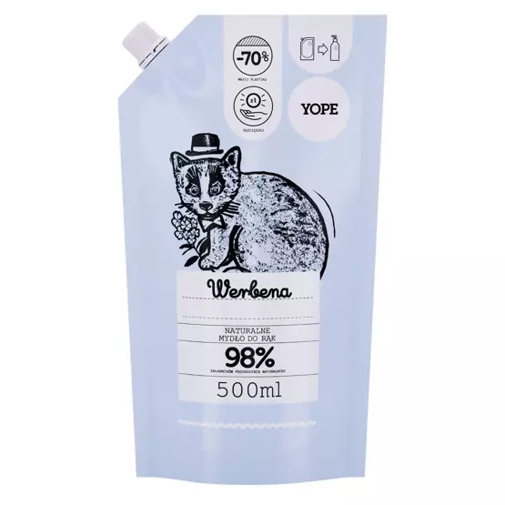 YOPE Mydło w płynie Werbena Refill Pack 500 ml